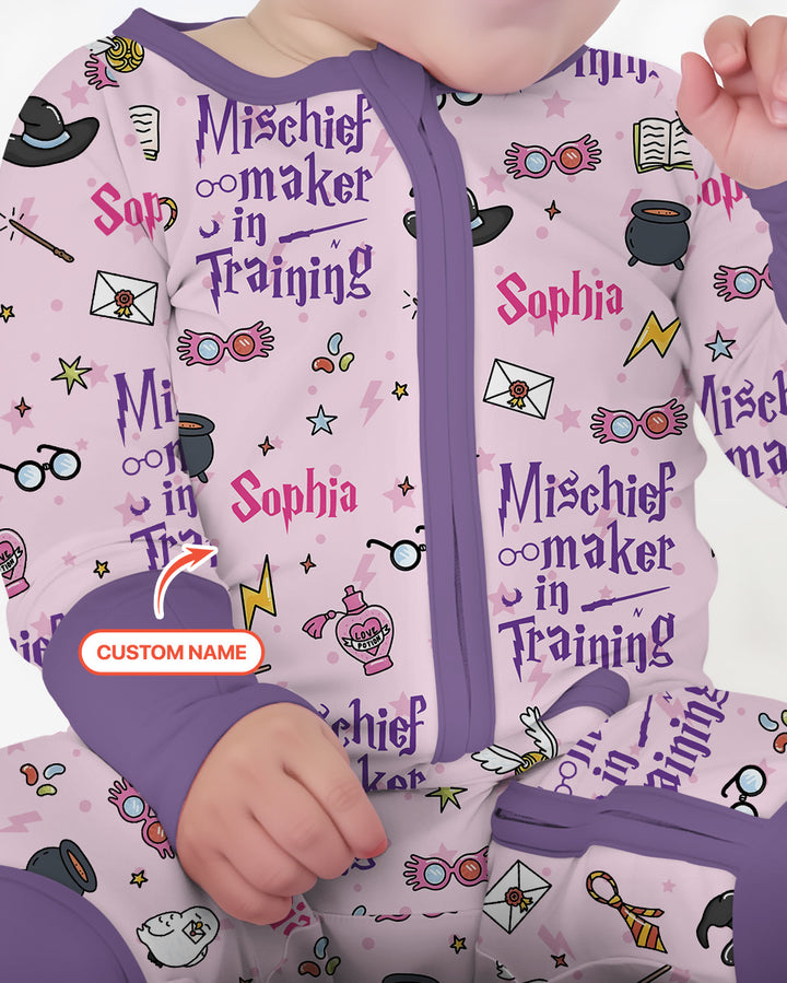 Custom Name Mischief Maker In Training Bamboo Convertible Zippy