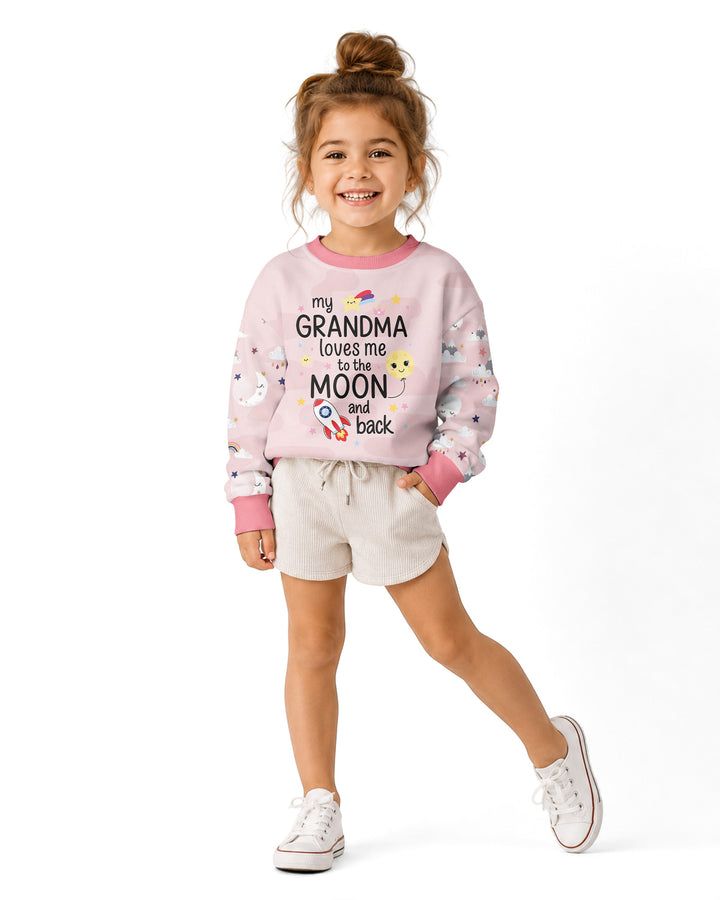 My Grandma Loves Me To The Moon And Back Bamboo Crewneck Sweatshirt