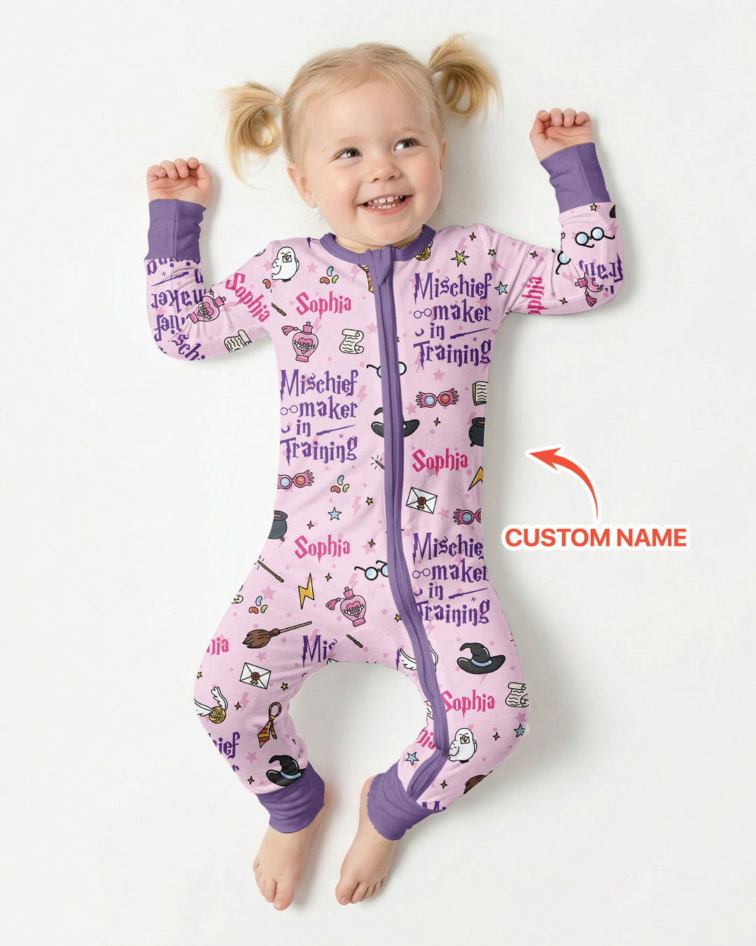 Custom Name Mischief Maker In Training Bamboo Convertible Zippy