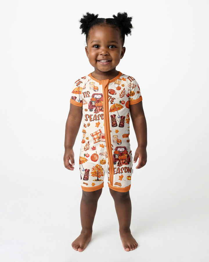 Fall Tis the Season Bamboo Shorty Zippy