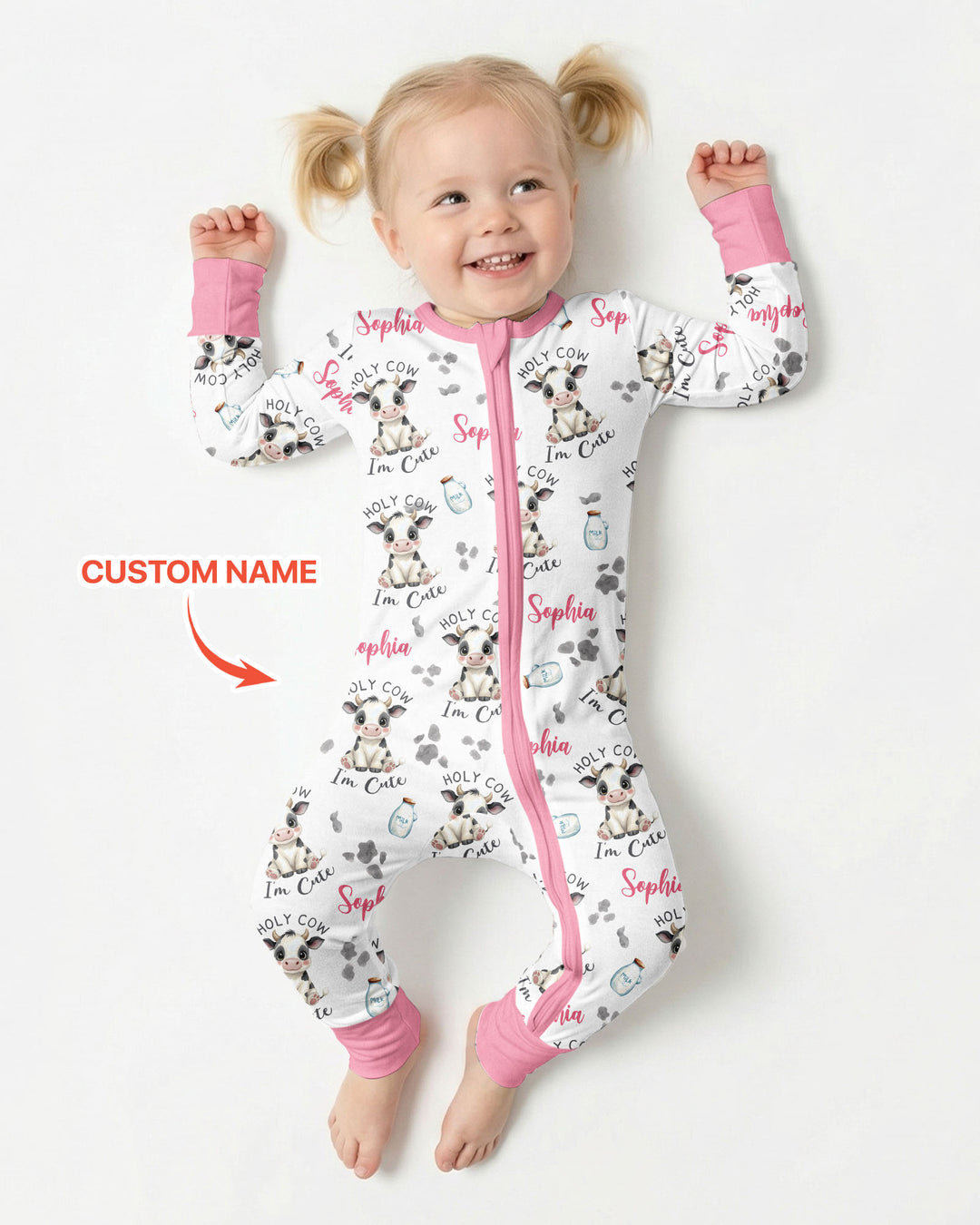 Holy Cow I'm Cute Custom Name Bamboo Convertible Zippy