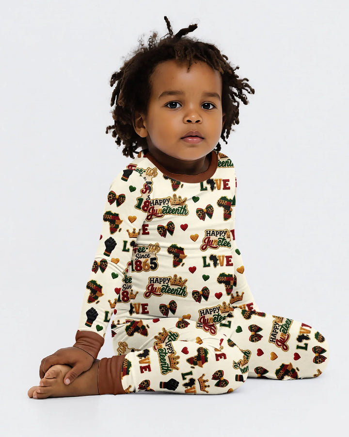 Juneteenth Free-ish Since 1865 Bamboo Two Piece Long Sleeve Pajama Set