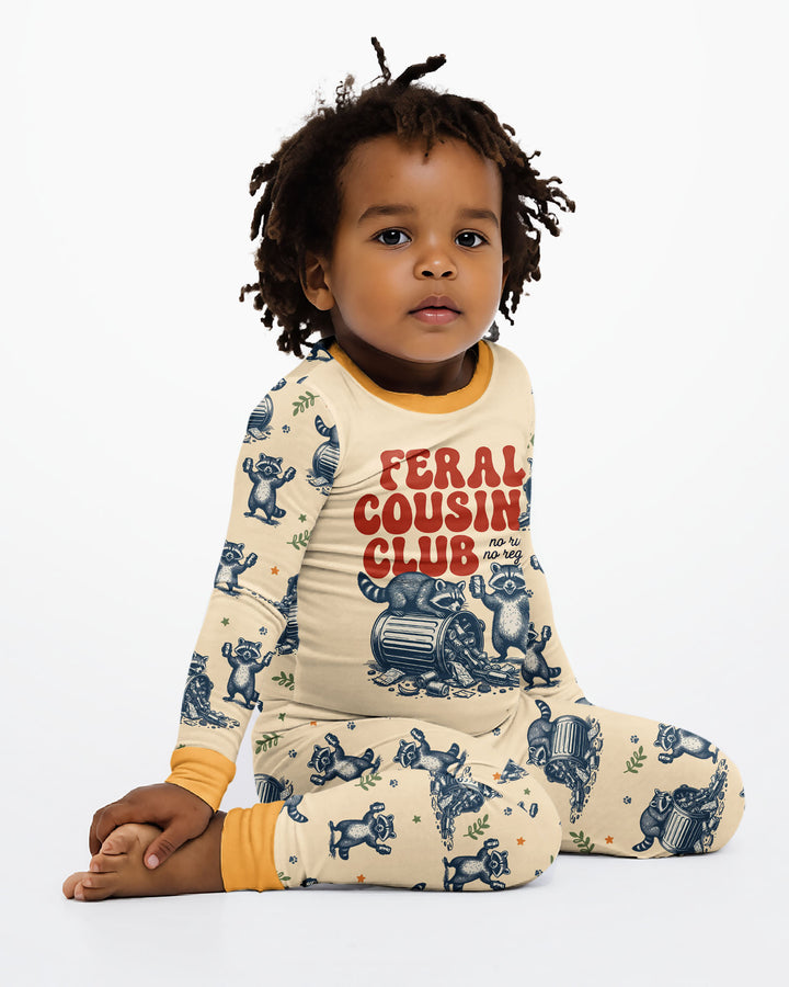 Feral Cousins Club Bamboo Two Piece Long Sleeve Pajama Set