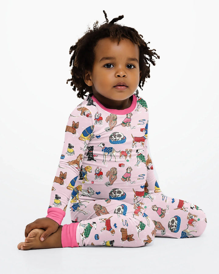 Best Bud Bark Family Matching Bamboo Two Piece Long Sleeve Pajama Set