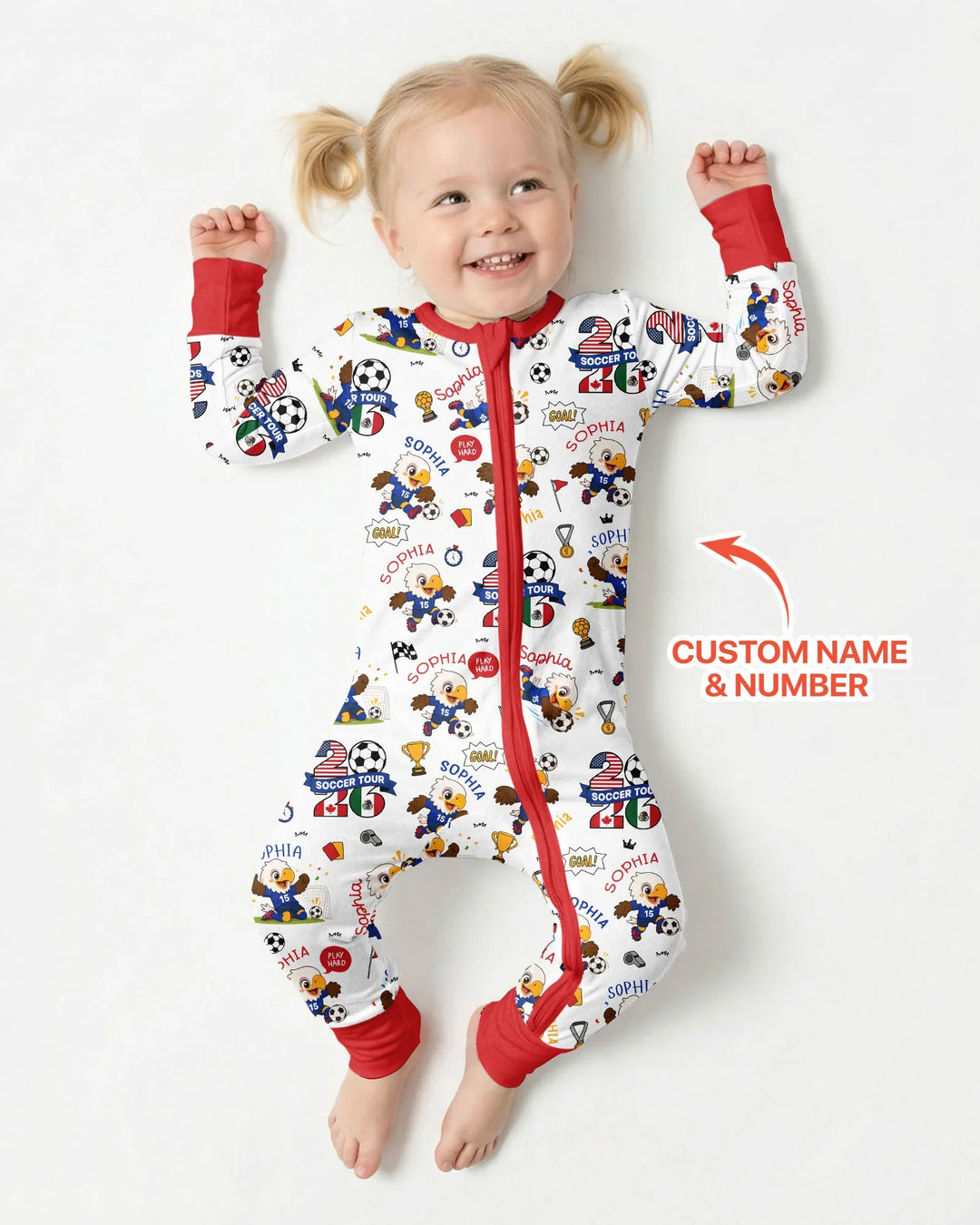 USA We Are Champions Soccer Tour 2026 Bamboo Convertible Zippy