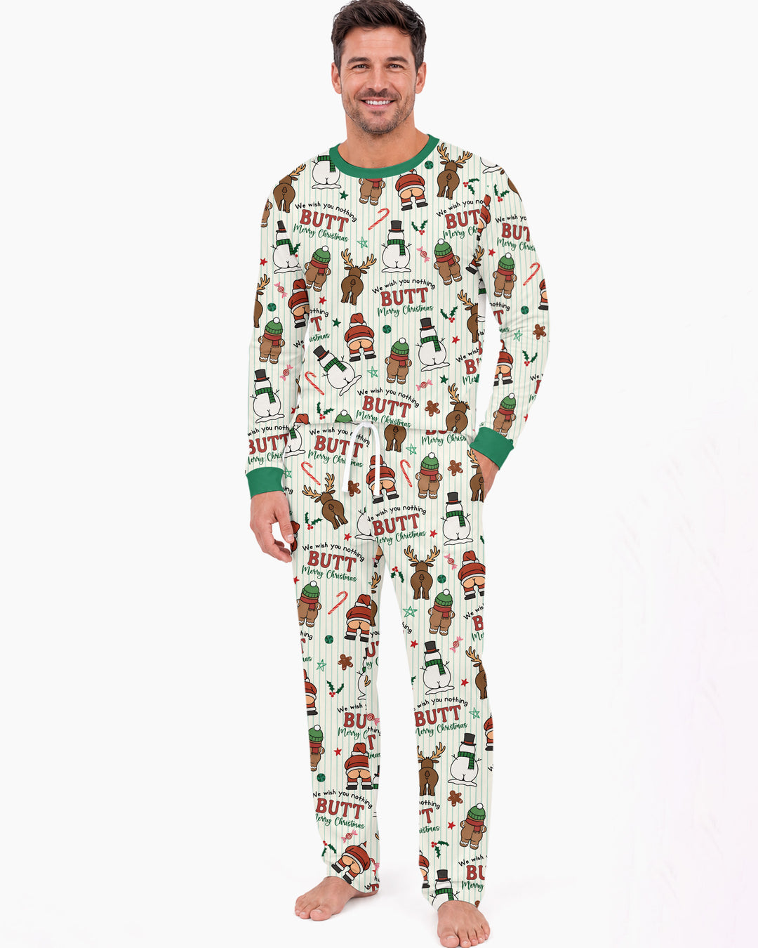 We Wish You Nothing Butt Merry Bamboo Men's Pajama Set