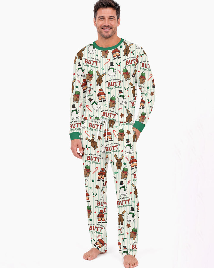 We Wish You Nothing Butt Merry Bamboo Men's Pajama Set
