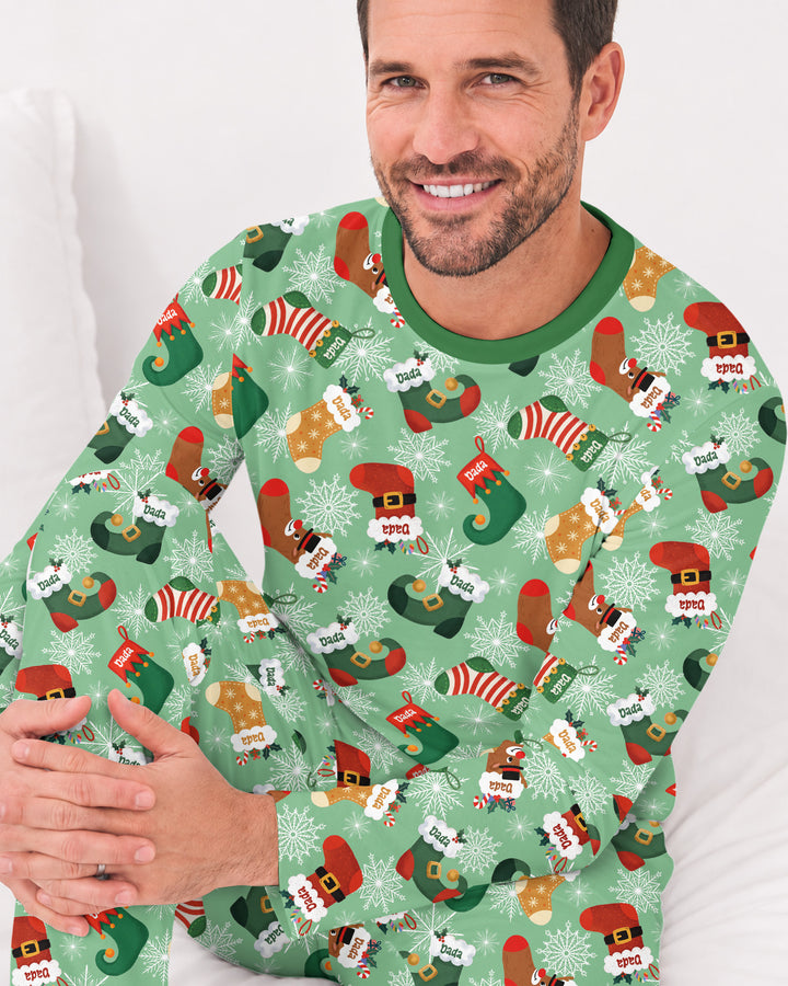 Christmas Crew Family Matching  Bamboo Men's Pajama Set