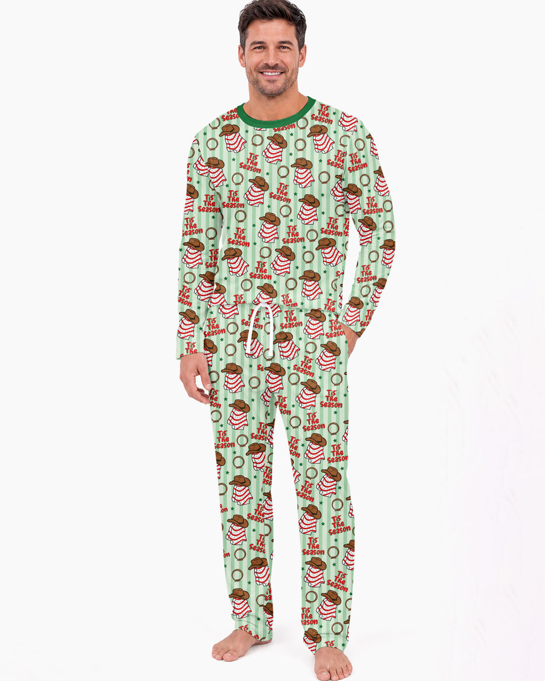 Western Christmas Tis the Season Bamboo Men's Pajama Set