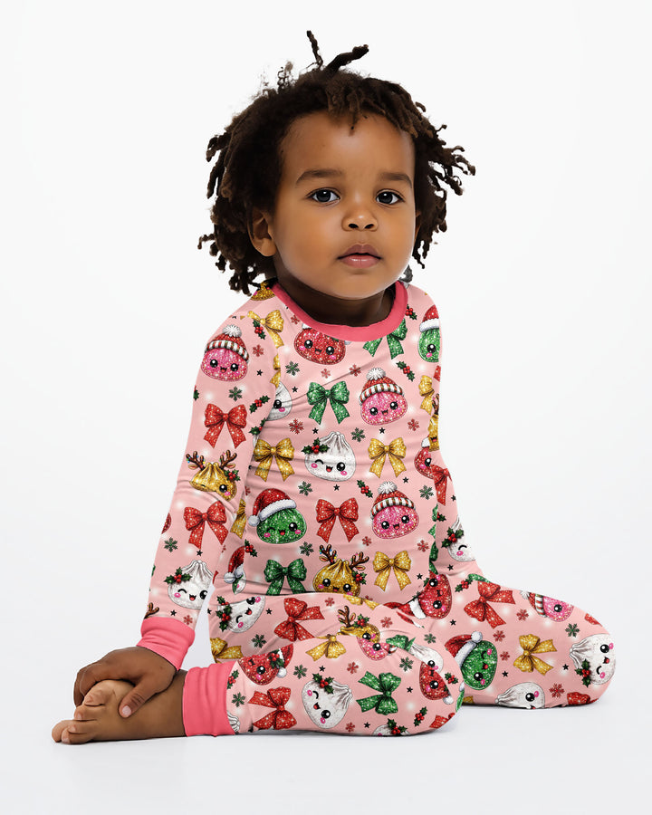 You're A Christmas Dumpling Bamboo Two Piece Long Sleeve Pajama Set