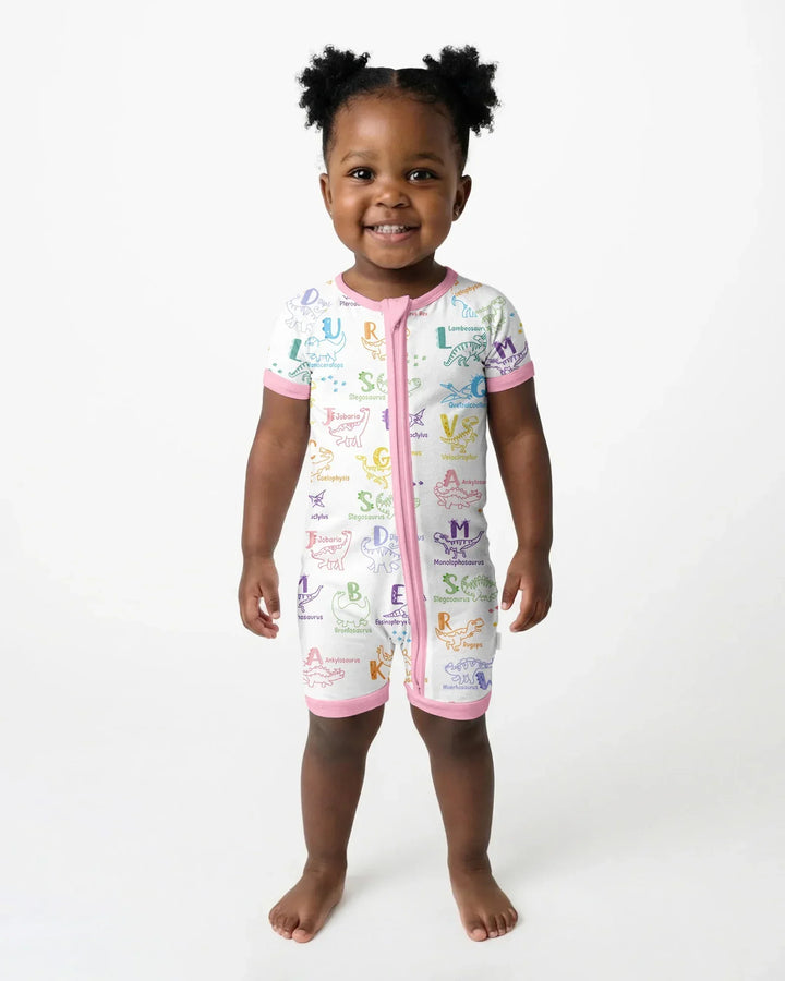 Dino Alphabet ABC Bamboo Shorty Zippy