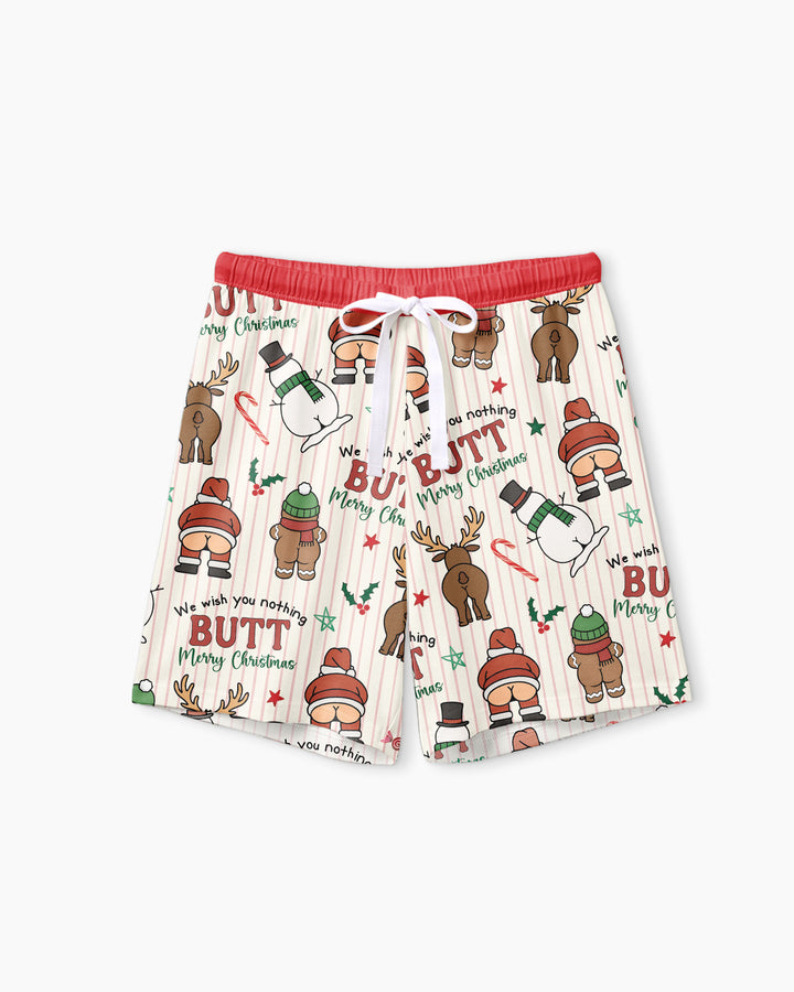 We Wish You Nothing Butt Merry Bamboo Women Short Sleeve Short Pajama Set