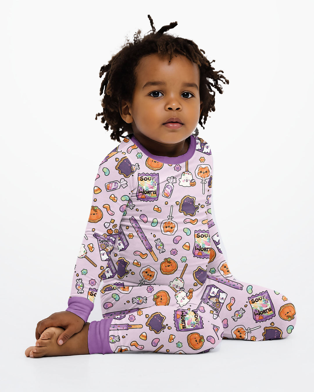 Spooky Halloween Treats Bamboo Two Piece Long Sleeve Pajama Set