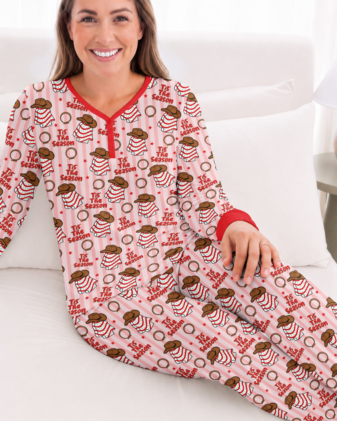 Western Christmas Tis the Season Bamboo Women Pajama Set