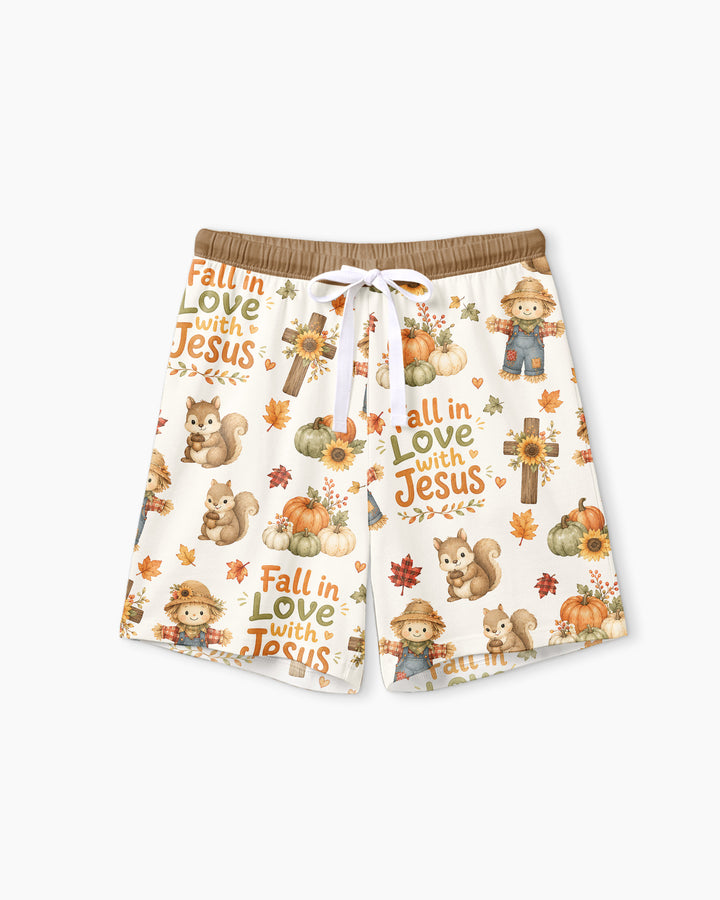 Fall For Jesus Bamboo Women Short Sleeve Short Pajama Set
