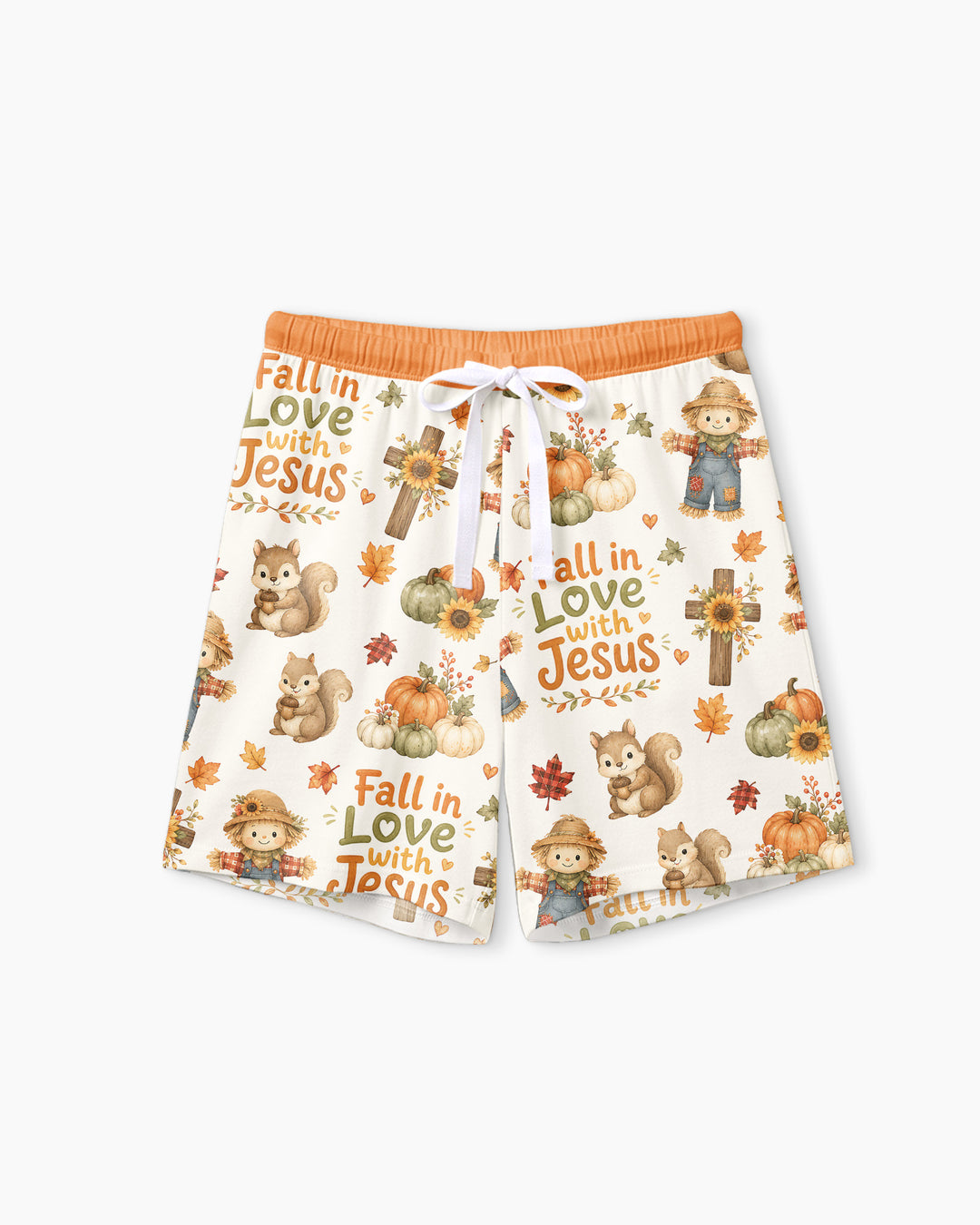 Fall For Jesus Bamboo Women Short Sleeve Short Pajama Set