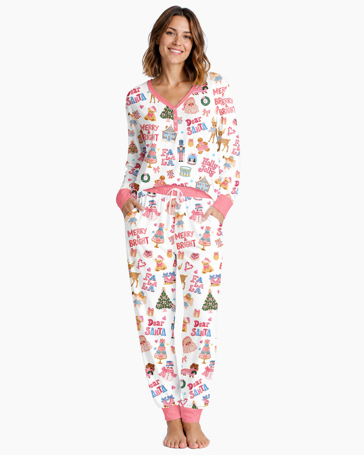 Falala Christmas Bamboo Women Pajama Set