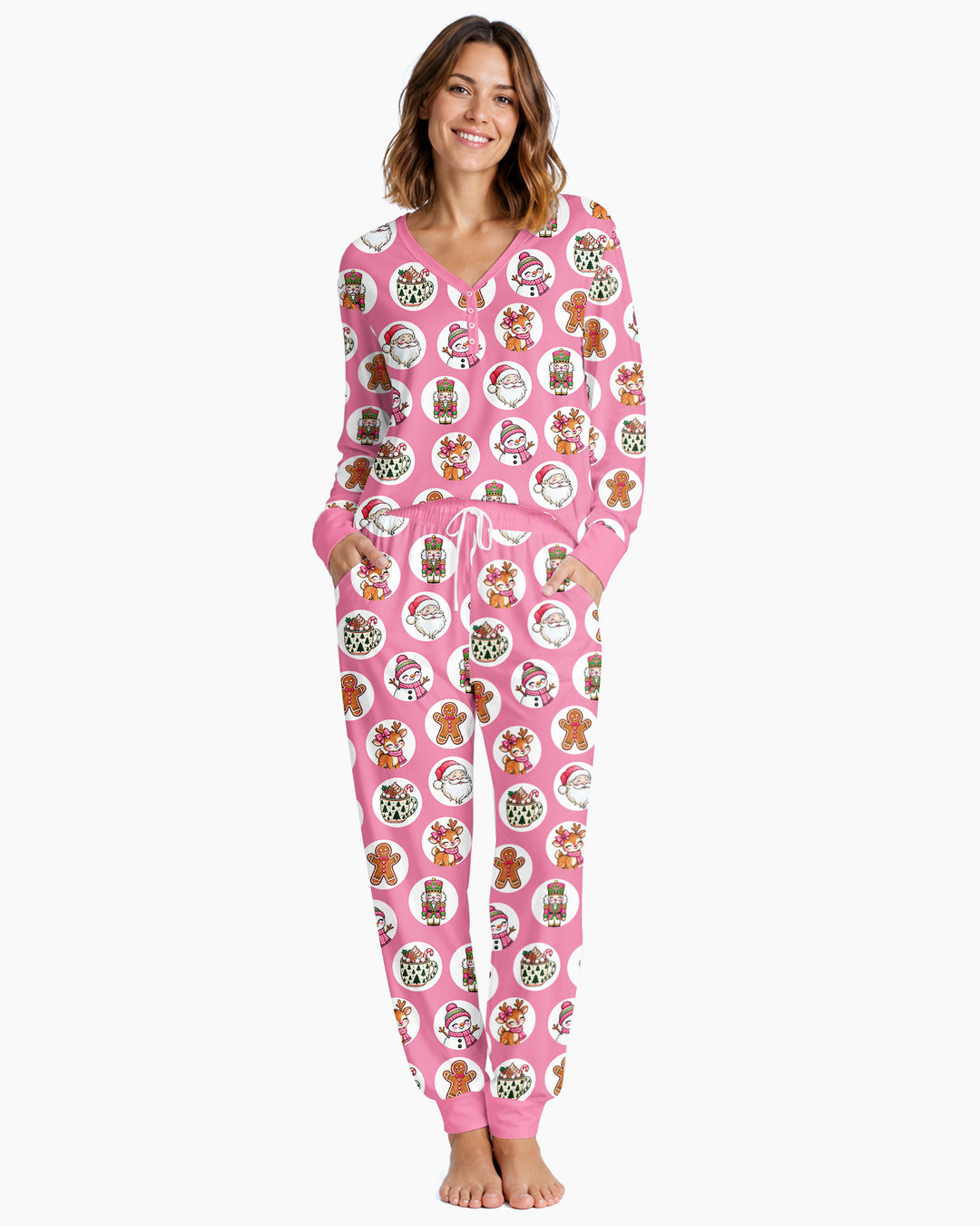 Distressed Holiday Bamboo Women Pajama Set