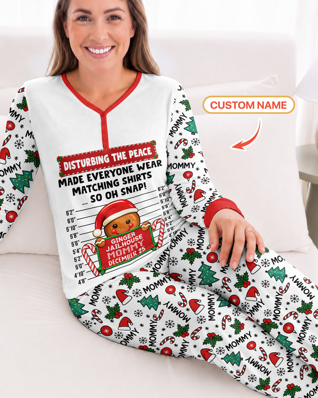 Funny Christmas Family Matching Bamboo Women Pajama Set