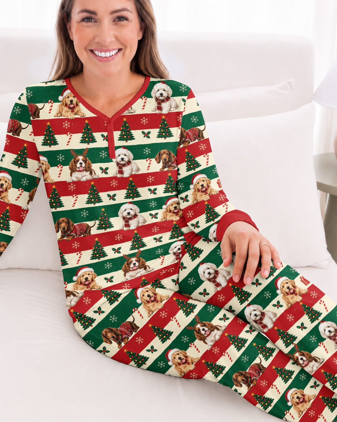 Dog Lover Christmas Bamboo Women Pajama Set