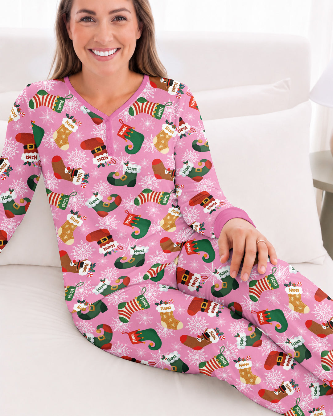 Christmas Crew Family Matching Bamboo Women Pajama Set
