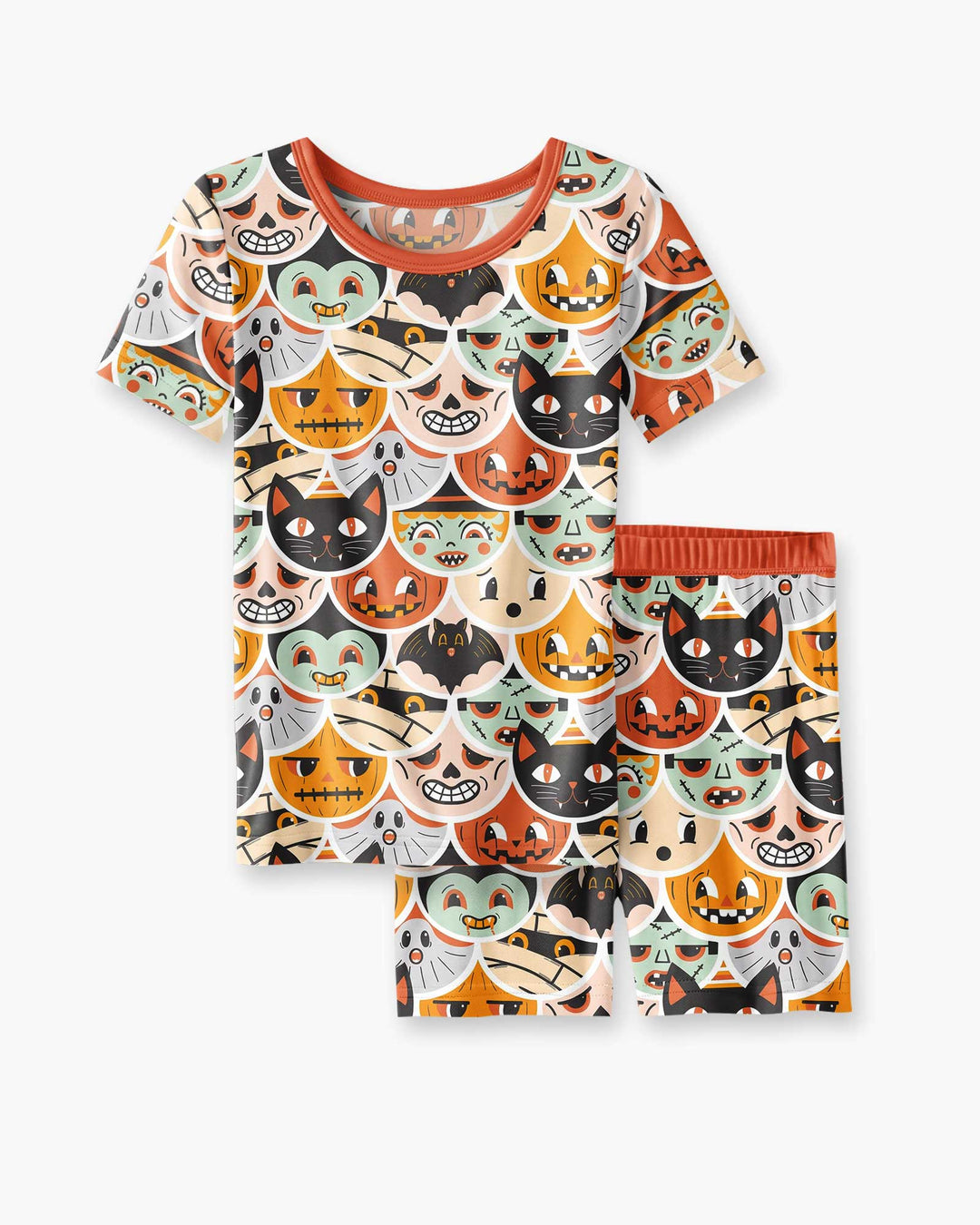 Monster Mash-Up Bamboo Two Piece Short Sleeve Shorts Pajama Set
