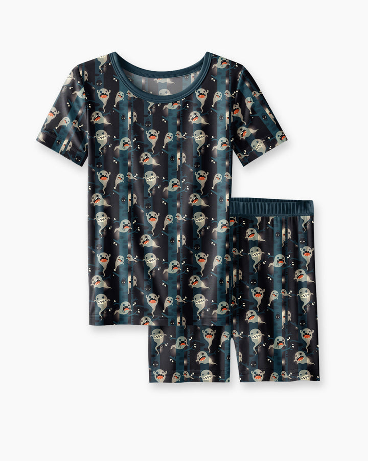 Scared yet Bamboo Two Piece Short Sleeve Shorts Pajama Set