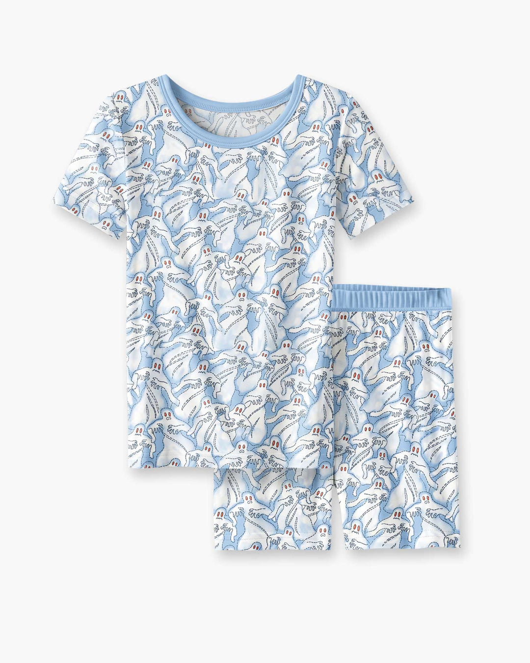 Ghostly Threads Bamboo Two Piece Short Sleeve Shorts Pajama Set