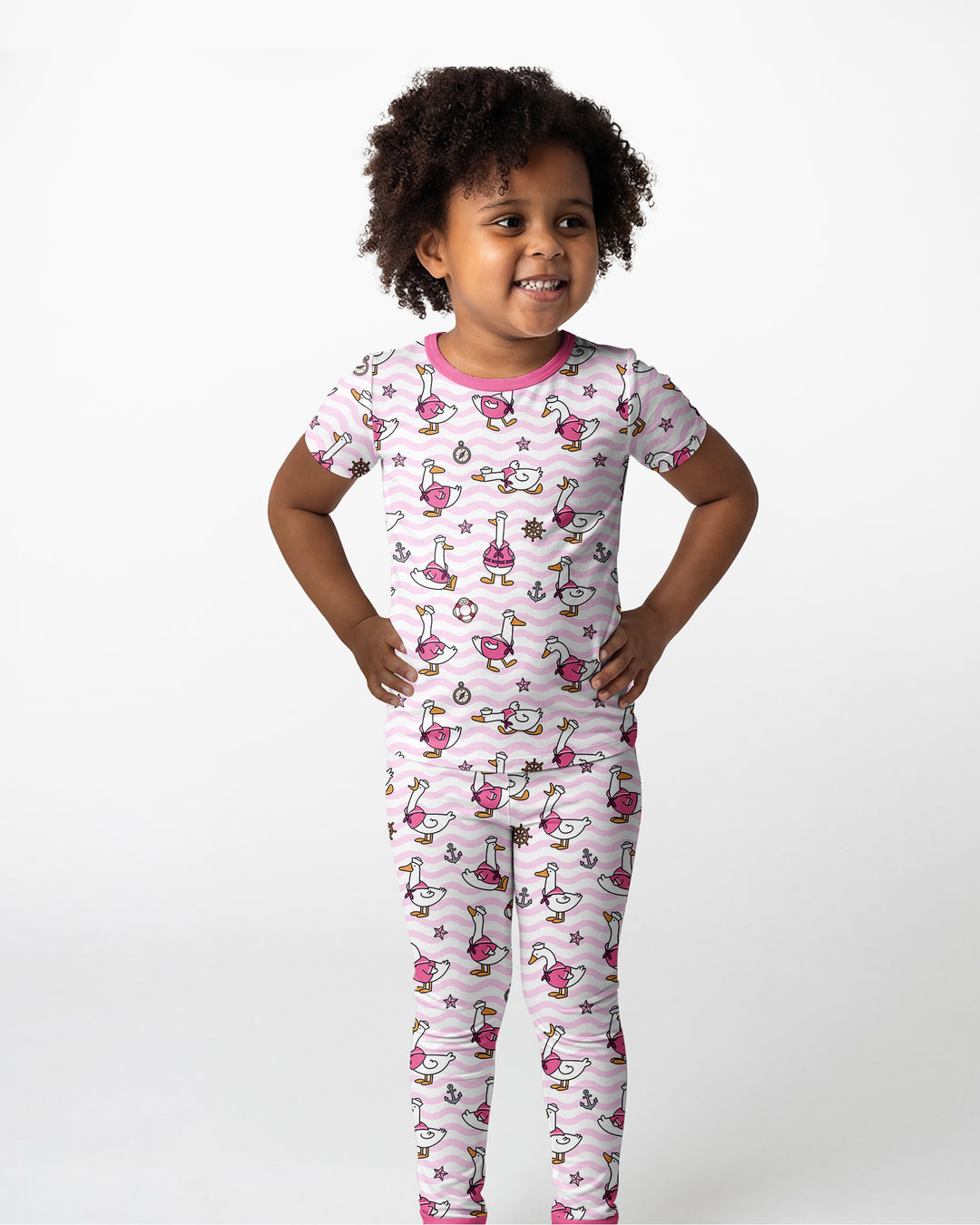 Silly Goose Sailor Bamboo Two Piece Short Sleeve Pajama Set