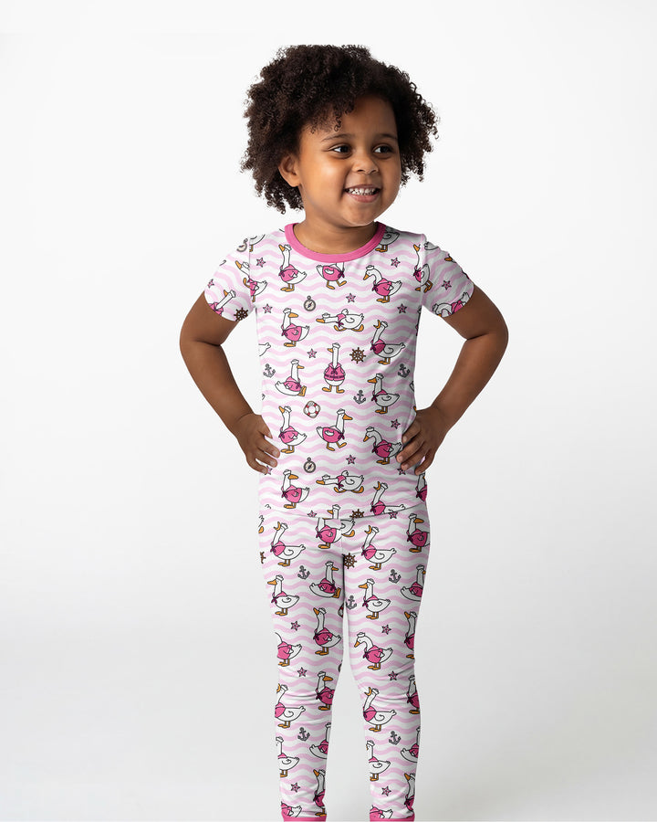 Silly Goose Sailor Bamboo Two Piece Short Sleeve Pajama Set