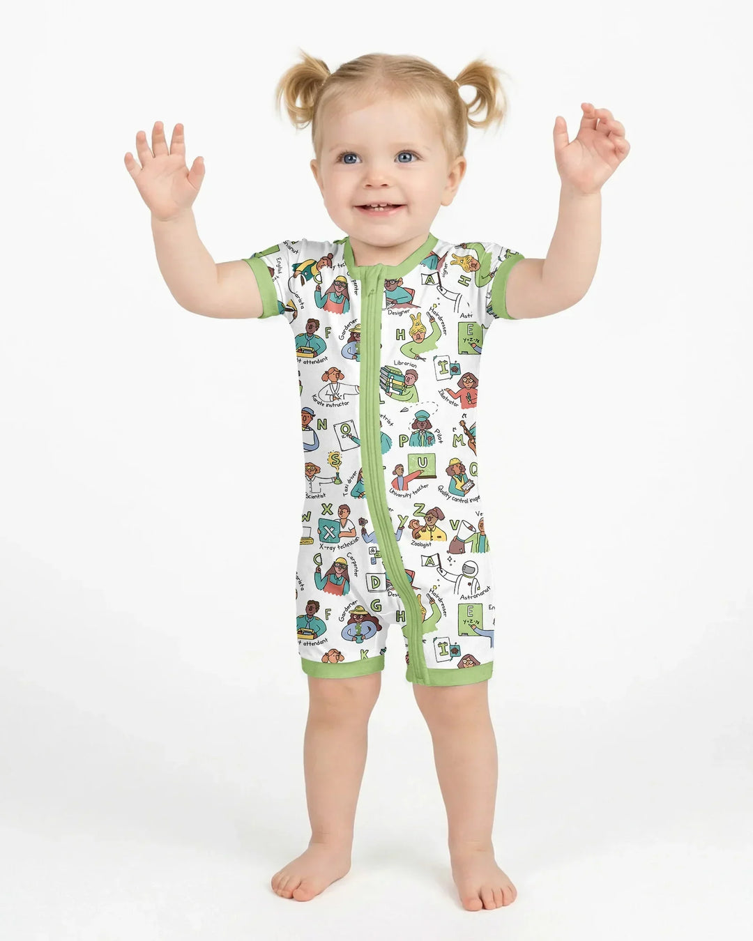 Jobs Alphabet Bamboo Shorty Zippy