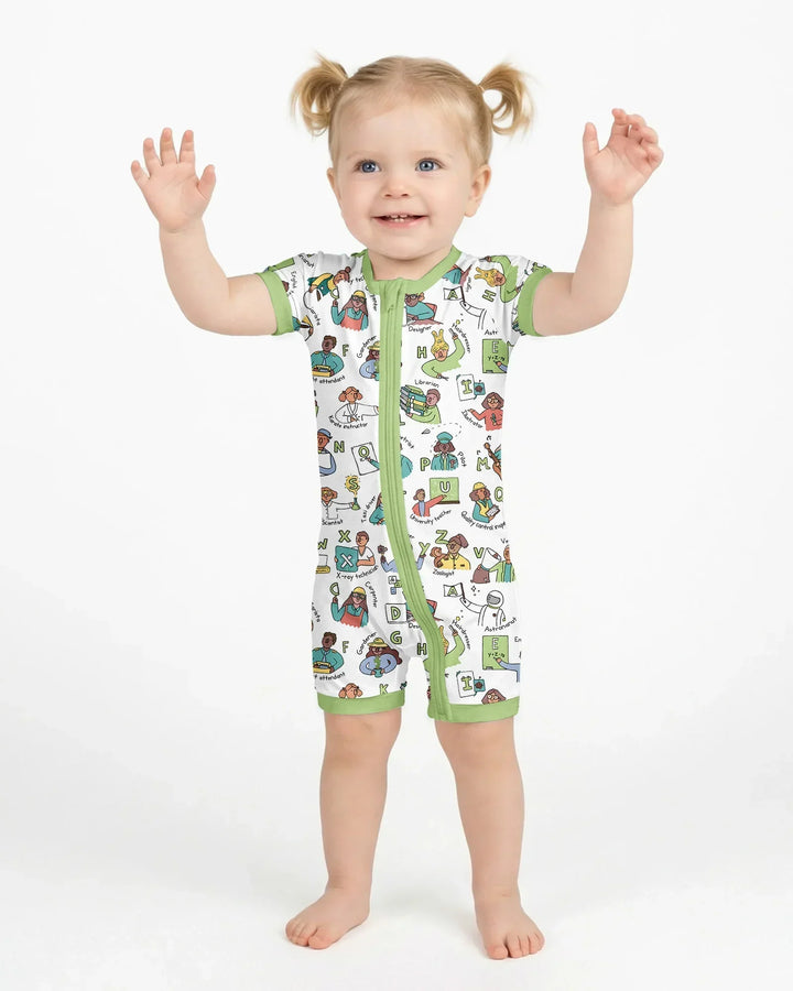 Jobs Alphabet Bamboo Shorty Zippy
