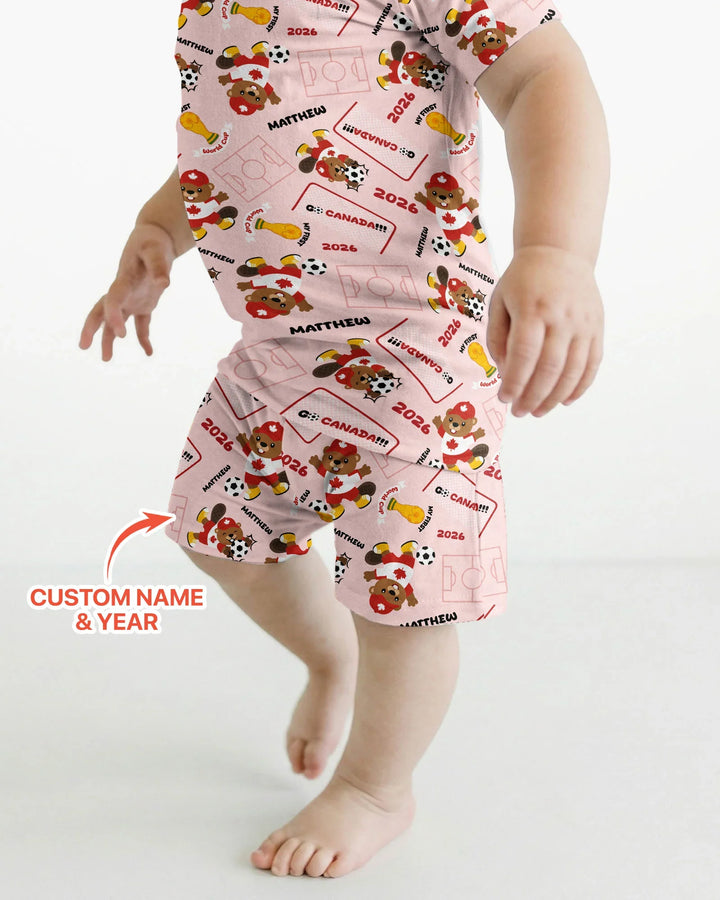 My First World Cup Bamboo Two Piece Short Sleeve Shorts Pajama Set