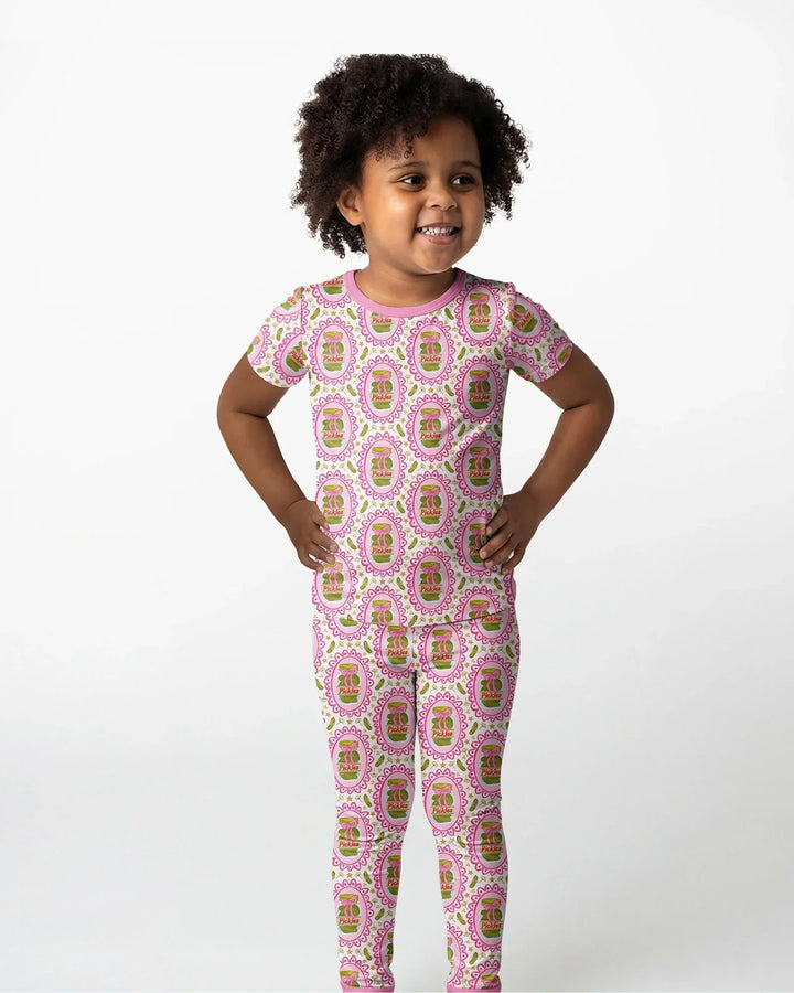 Pickle Coquette Bamboo Two Piece Short Sleeve Pajama Set