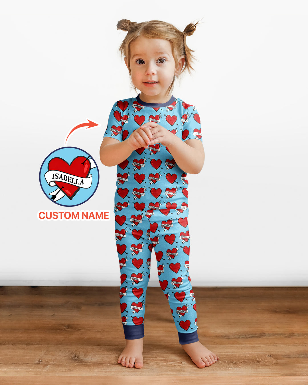 Dad's Kids Bamboo Two Piece Short Sleeve Pajama Set