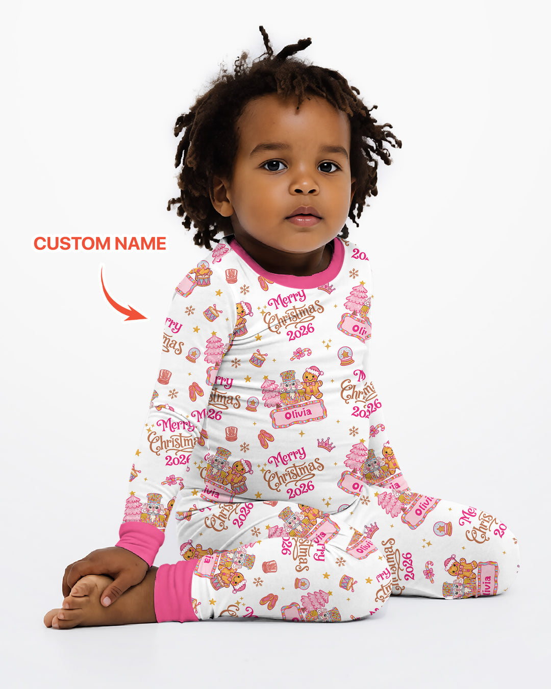 Custom Name Nutcracker Christmas Tale Bamboo Two Piece Long Sleeve Pajama Set