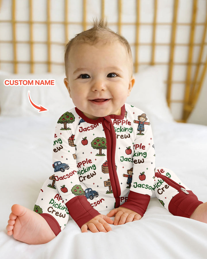 Custom Name Apple Picking Crew Bamboo Convertible Zippy