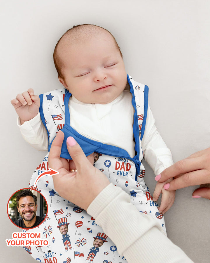 Custom Photo Best Patriotic Family Ever Bamboo Sleep Bag