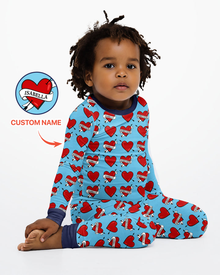 Dad's Kids Bamboo Two Piece Long Sleeve Pajama Set