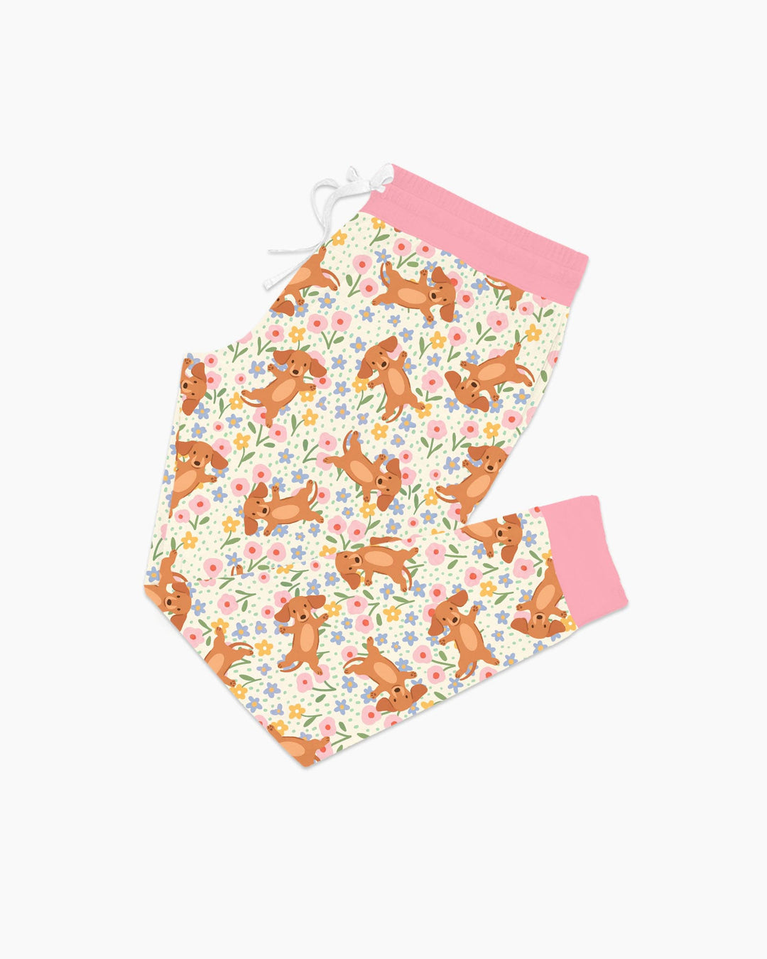 Dachshund Blooms Family Matching Bamboo Women Pajama Set