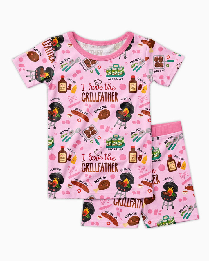 The Grill Father Family Matching Bamboo Two Piece Short Sleeve Shorts Pajama Set