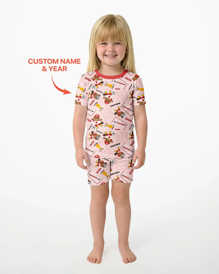 My First World Cup Bamboo Two Piece Short Sleeve Shorts Pajama Set