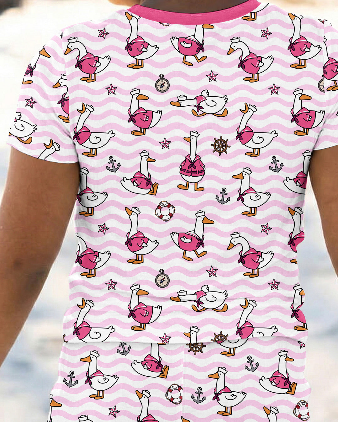 Silly Goose Sailor Bamboo Two Piece Short Sleeve Pajama Set