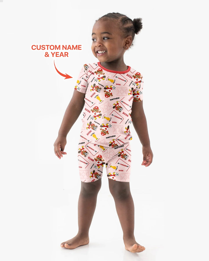 My First World Cup Bamboo Two Piece Short Sleeve Shorts Pajama Set