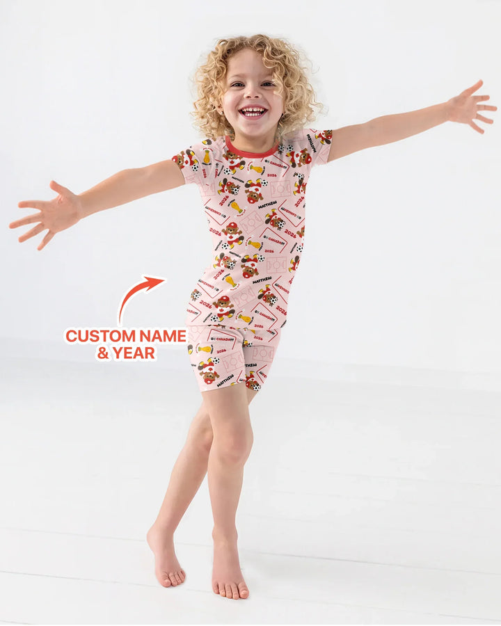 My First World Cup Bamboo Two Piece Short Sleeve Shorts Pajama Set
