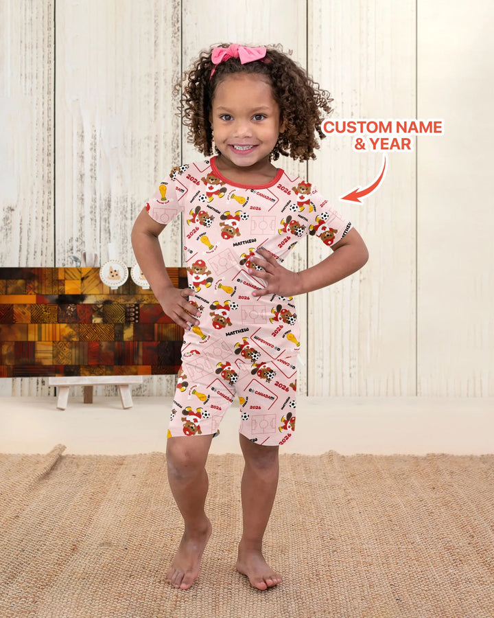 My First World Cup Bamboo Two Piece Short Sleeve Shorts Pajama Set