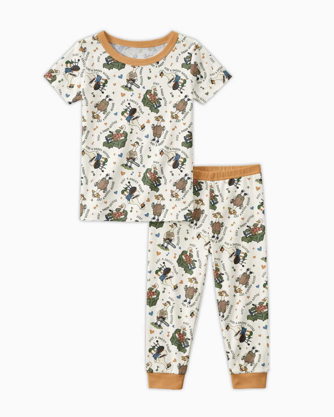 Just A Daddy Goose Family Matching Bamboo Two Piece Short Sleeve Pajama Set