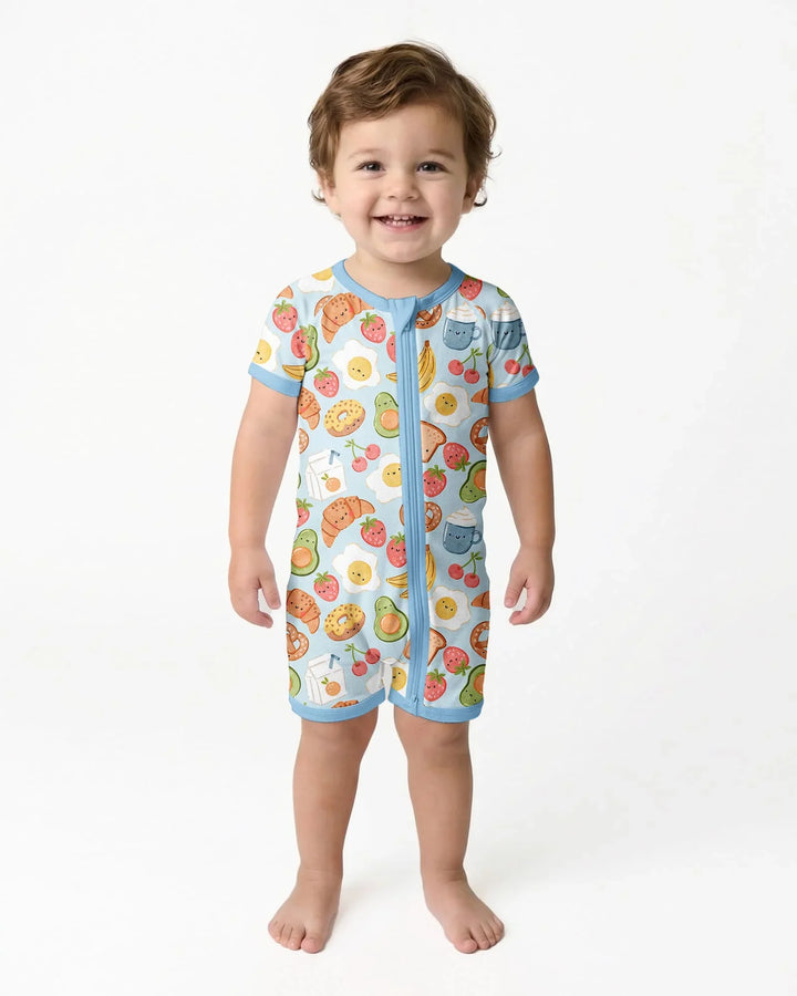Breakfast Buddies Family Matching Bamboo Shorty Zippy