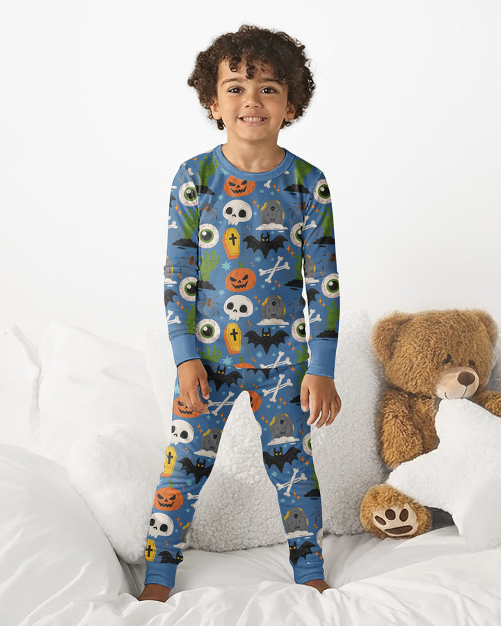 Little Monsters Bamboo Two Piece Long Sleeve Pyjamas Set For Halloween