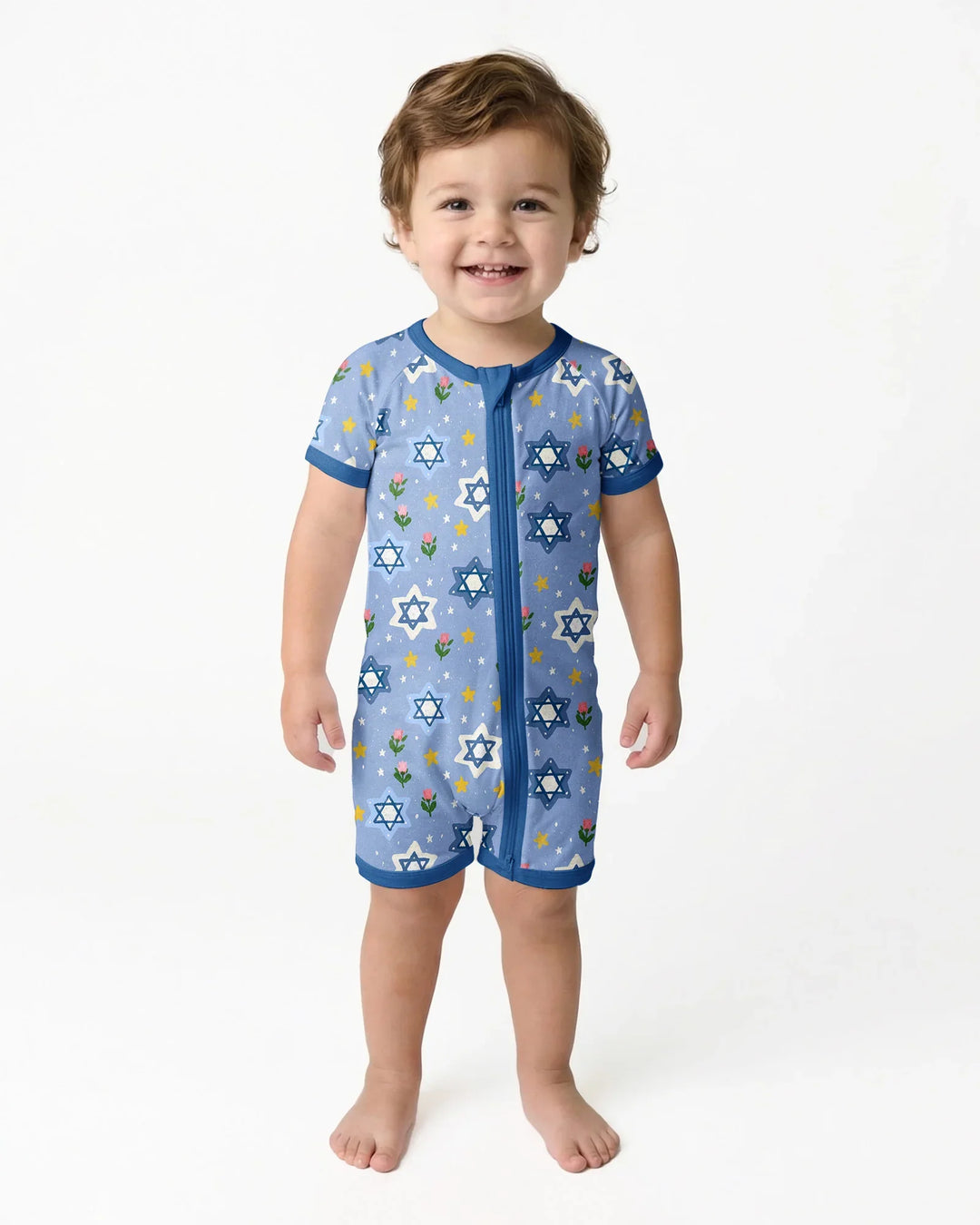 Starry Bloom Blessings Family Matching Bamboo Shorty Zippy